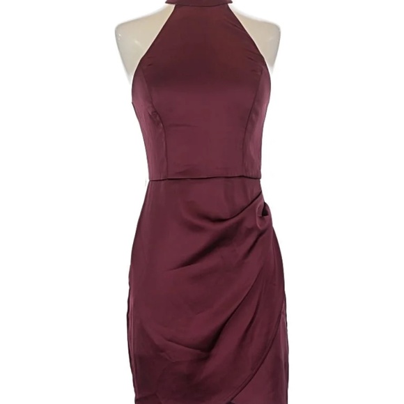 B Darlin Maroon Cocktail Dress - Picture 1 of 5